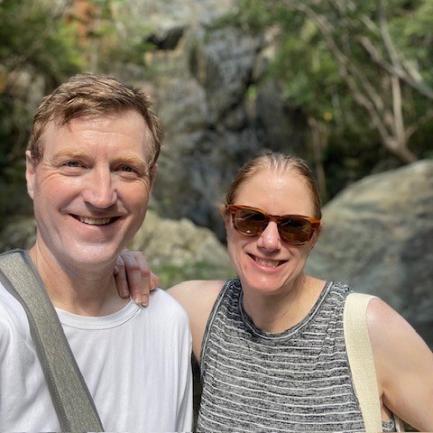 Baszler and wife hiking